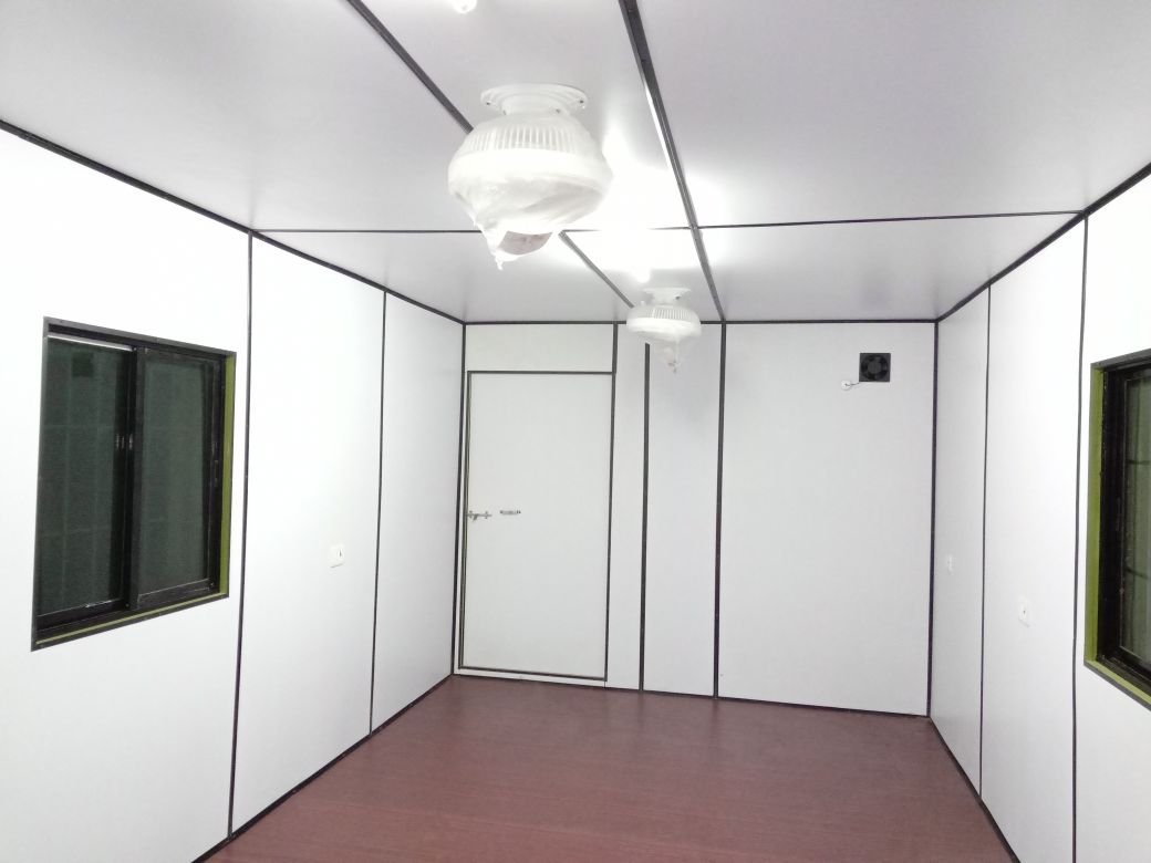 clean prefab room interior for modular structure